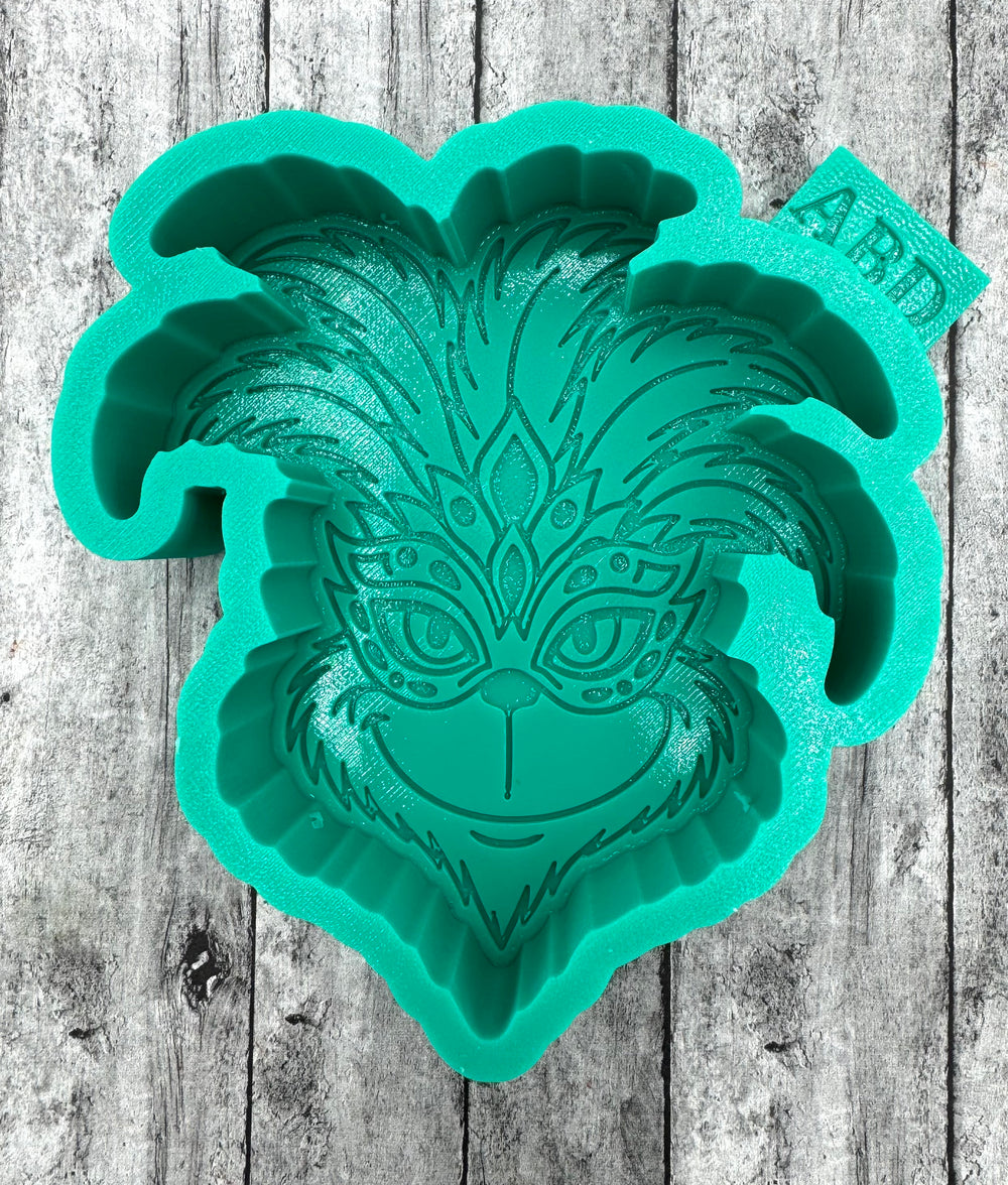 Mardi Gras Grinch Freshie Silicone Mold
