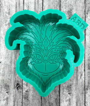Mardi Gras Grinch Freshie Silicone Mold