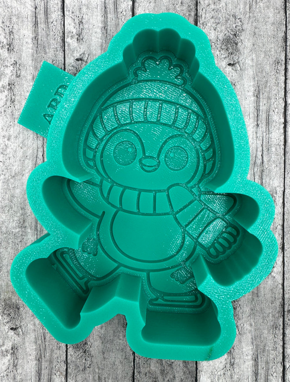 Winter Penguin on Ice Skates Freshie Silicone Mold