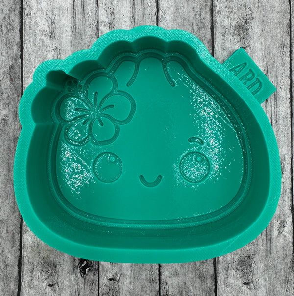 Dumpling with Hibiscus Flower Freshie Silicone Mold