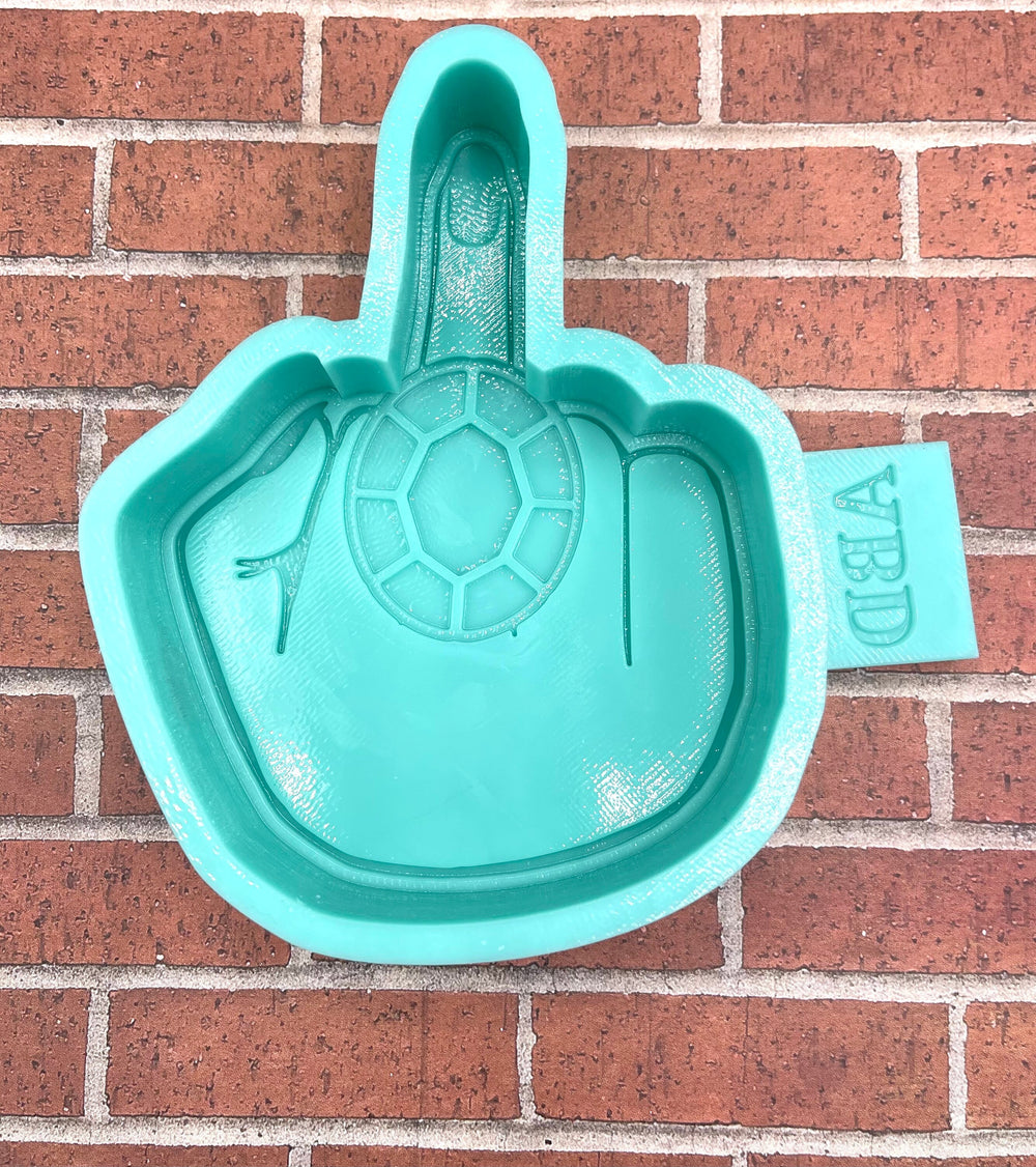 Middle Finger with Diamond Ring Silicone Mold- Freshie Mold, Silicone Molds, Molds for Freshies, Wax Mold, Cement Mold, Aroma Bead Mold