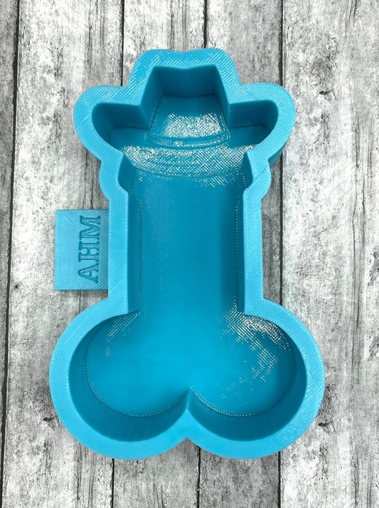 Dick Cowboy Penis with Cowboy Hat Silicone Mold- Freshie Mold, Silicone Molds, Molds for Freshies, Wax Mold, Cement Mold, Aroma Bead Mold