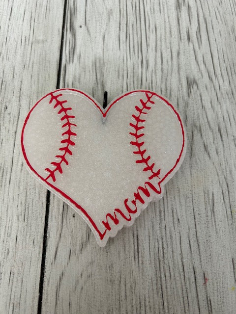 Baseball Heart Mom Freshie Silicone Mold