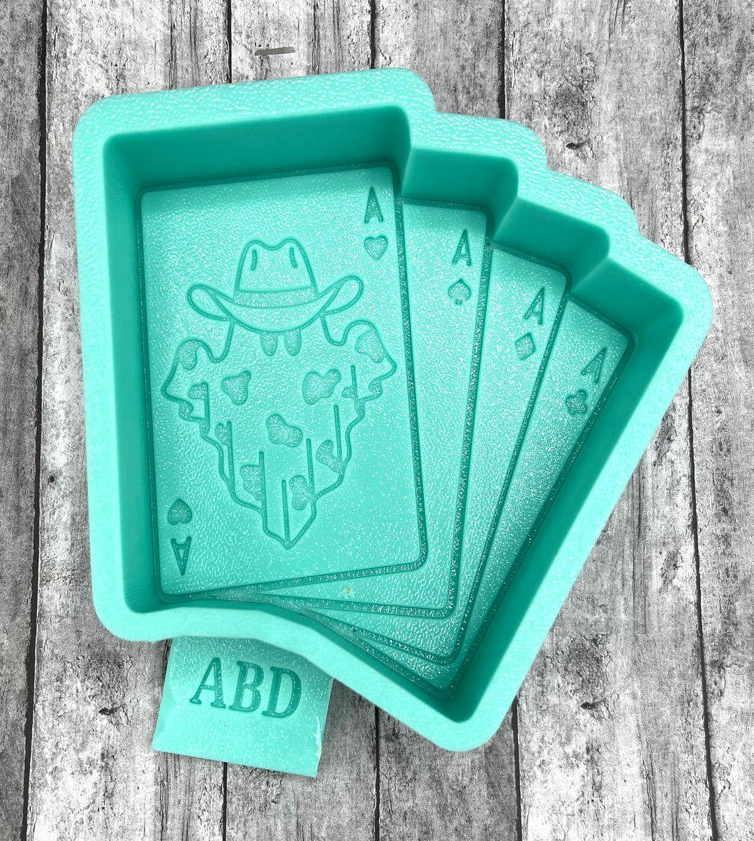 Cowboy Ghost Deck of Cards Freshie Silicone Mold