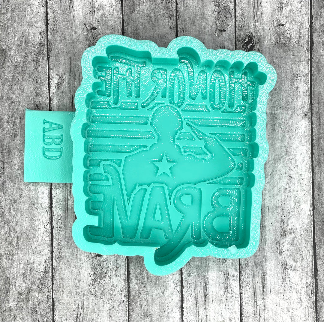 Honor the Brave Patriotic Flag Freshie Mold