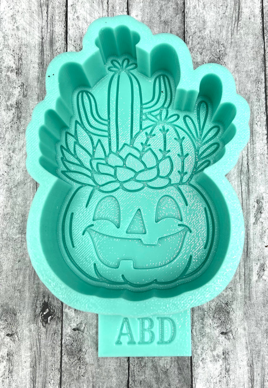 Pumpkin with Cactus Crown Freshie Silicone Mold