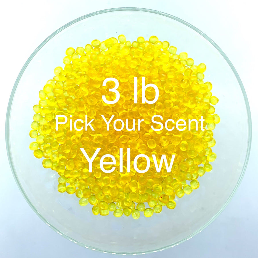 Yellow aroma beads scented