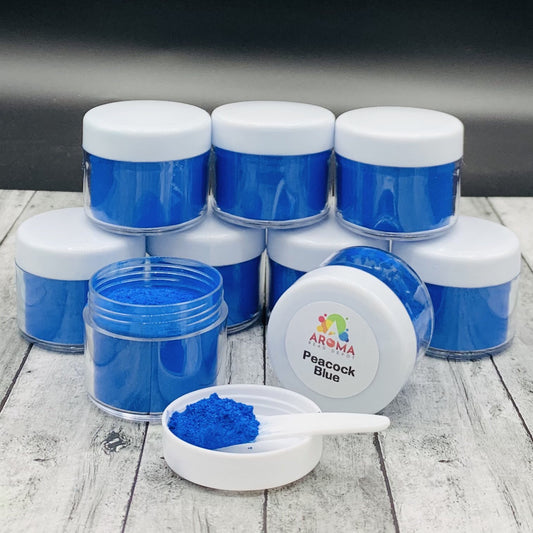 Peacock blue mica powder 