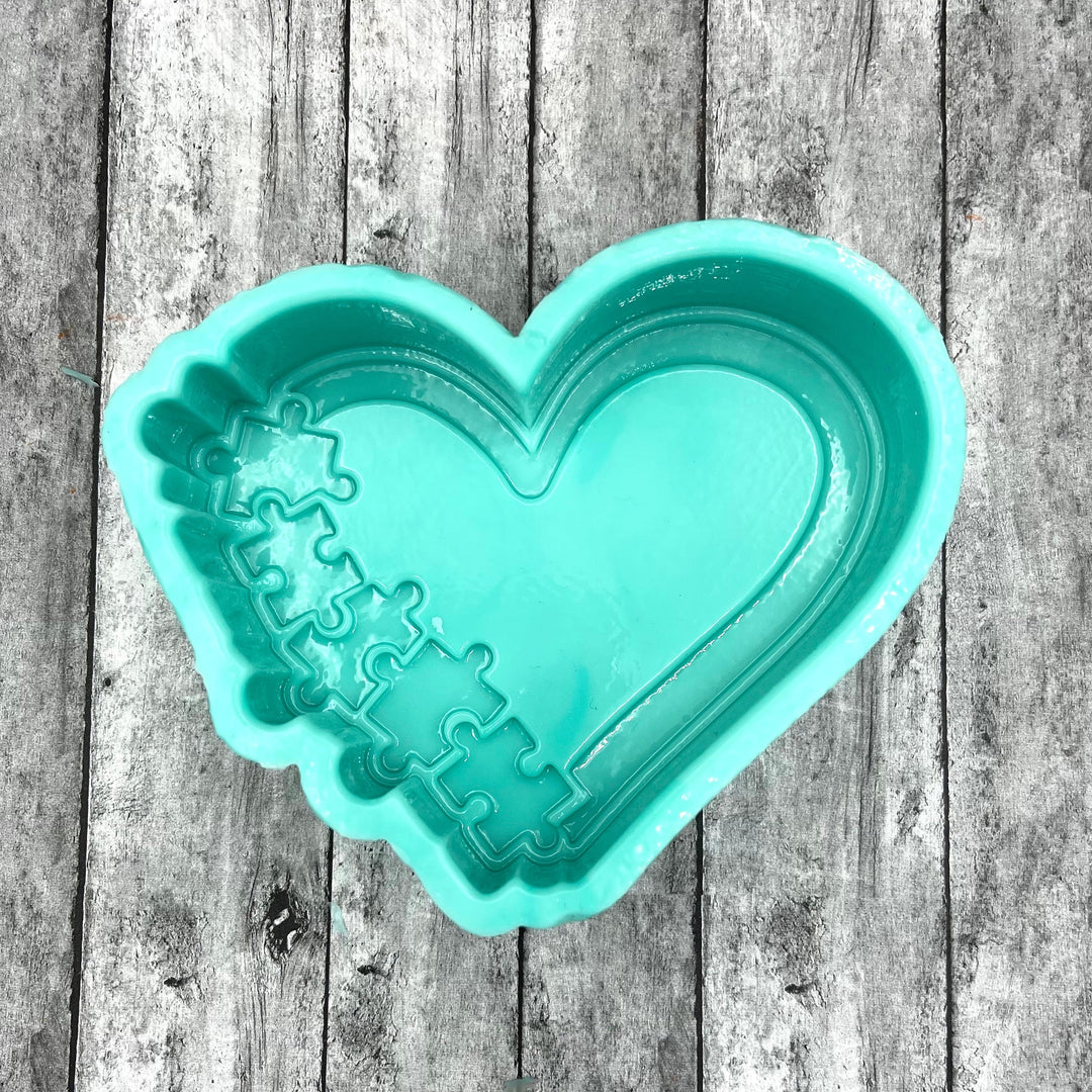 Heart with Flowers Silicone Freshie Mold