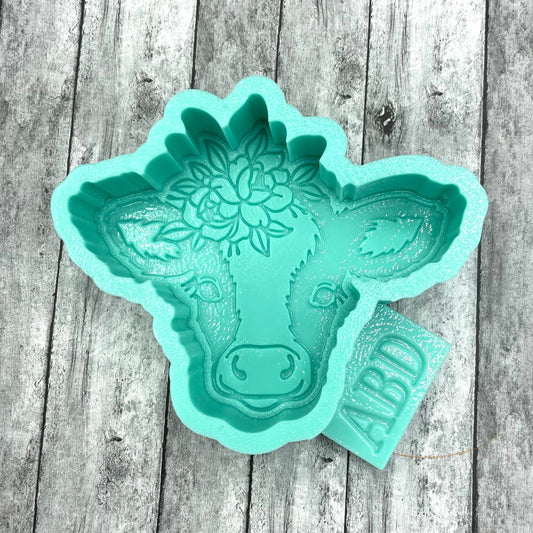 Cow with Flowers silicone mold  