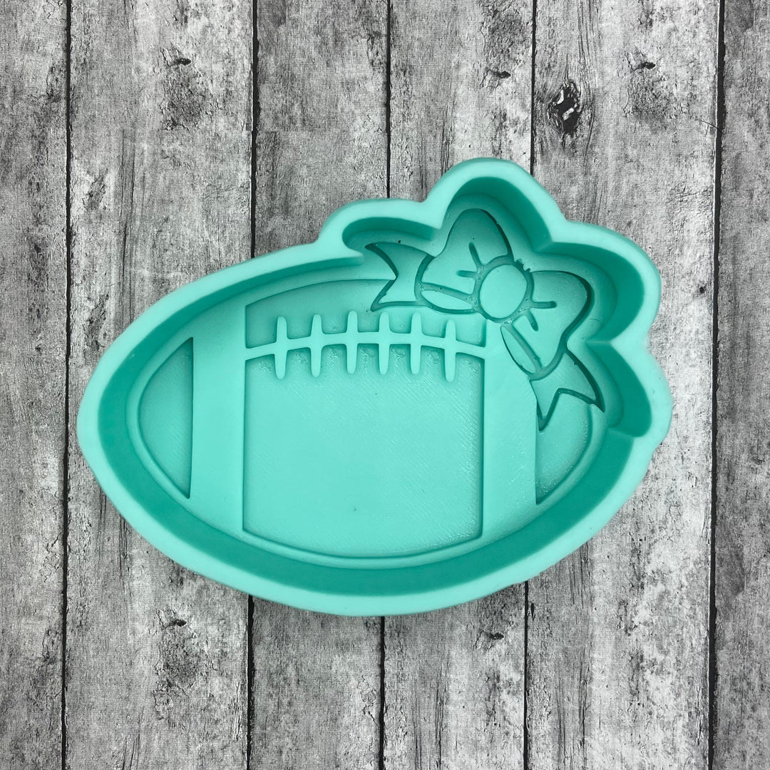 Football with Bow Silicone Mold