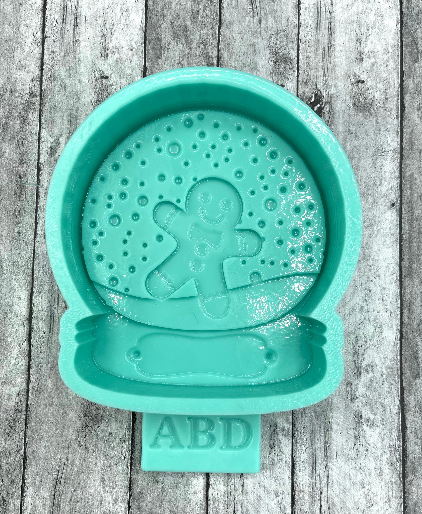 Gingerbread Man Snow globe Freshie Silicone Mold