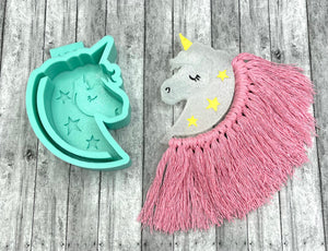 Unicorn Silicone Mold with Fringe Holder