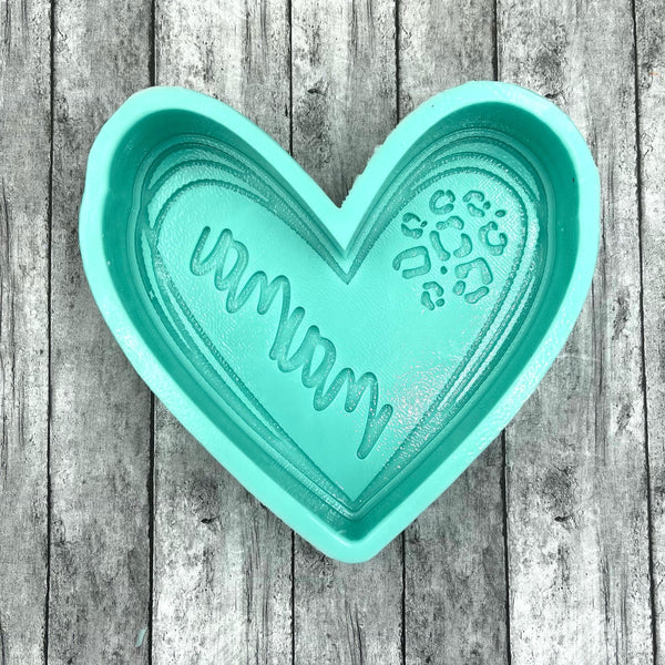 MaMa Leopard Heart Silicone Mold