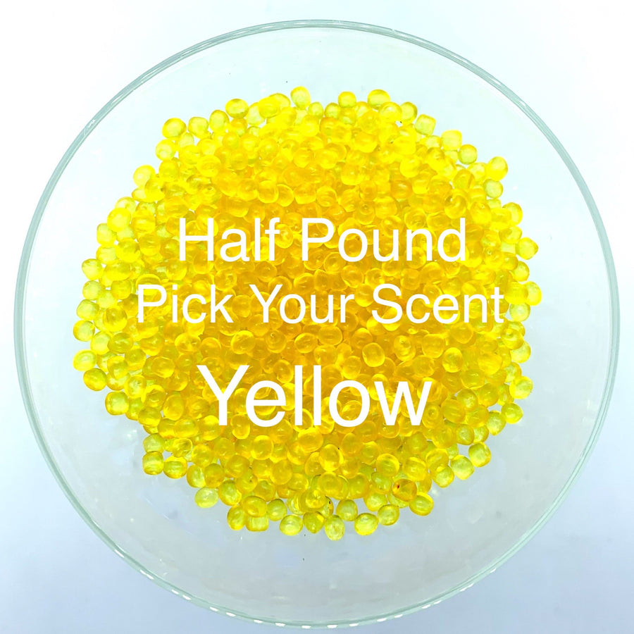 Yellow scented aroma beads
