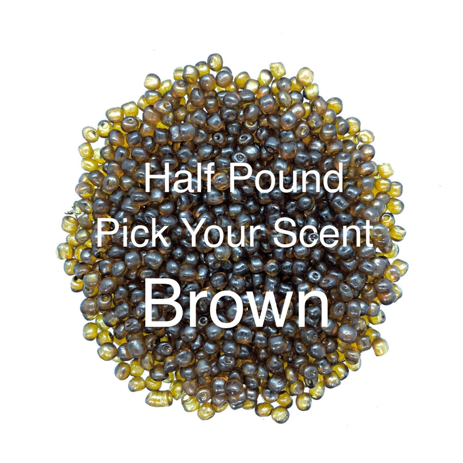 Brown scented aroma beads