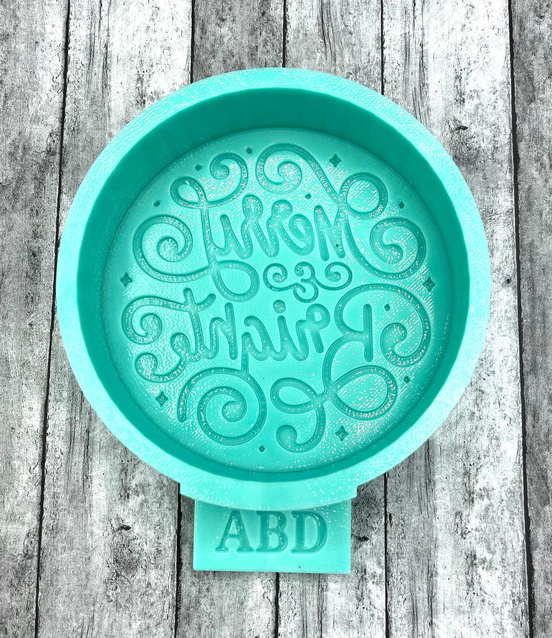 Merry & Bright Circle Freshie Silicone Mold