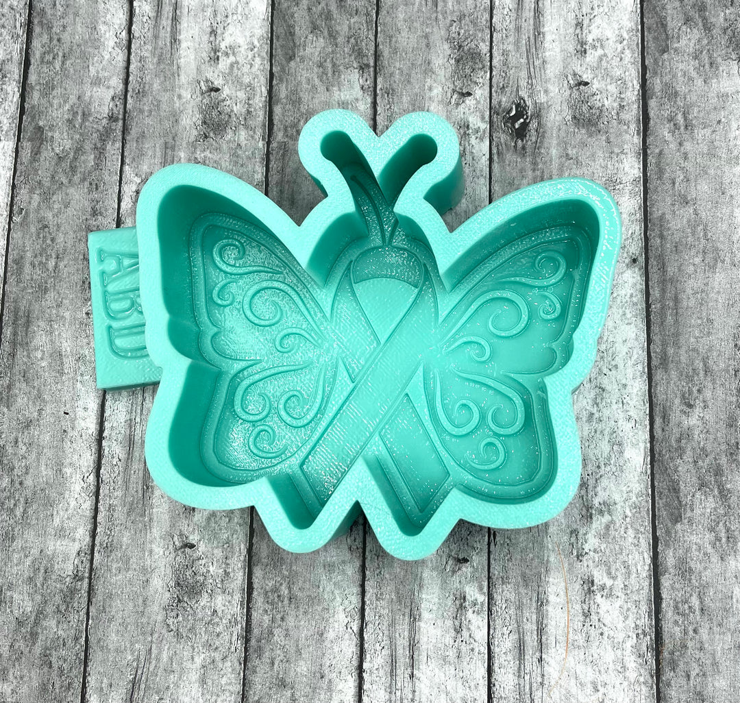 Awareness Breast Cancer Butterfly Freshie Silicone Mold