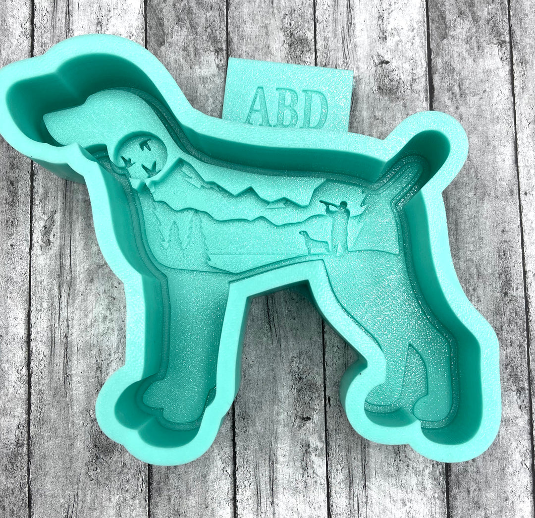 Dog with Scene Silicone Mold