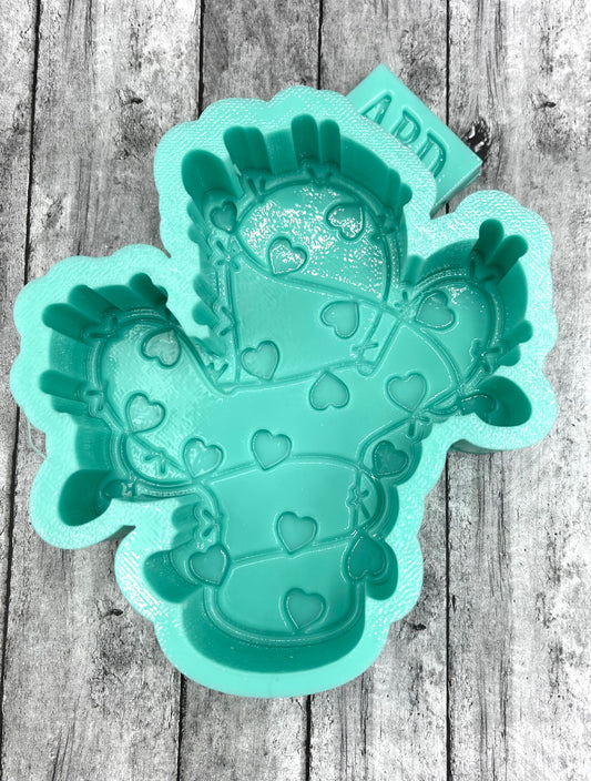 Heart filled Cactus Freshie Silicone Mold