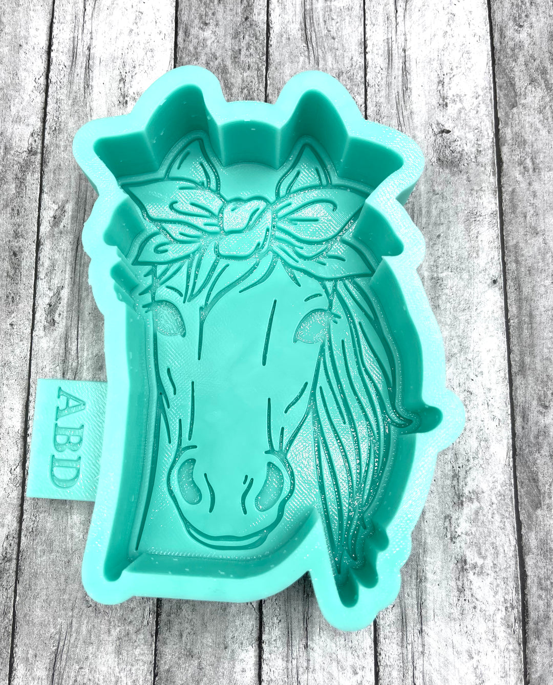 Horse Head with Bandanna Silhouette Freshie Silicone Mold