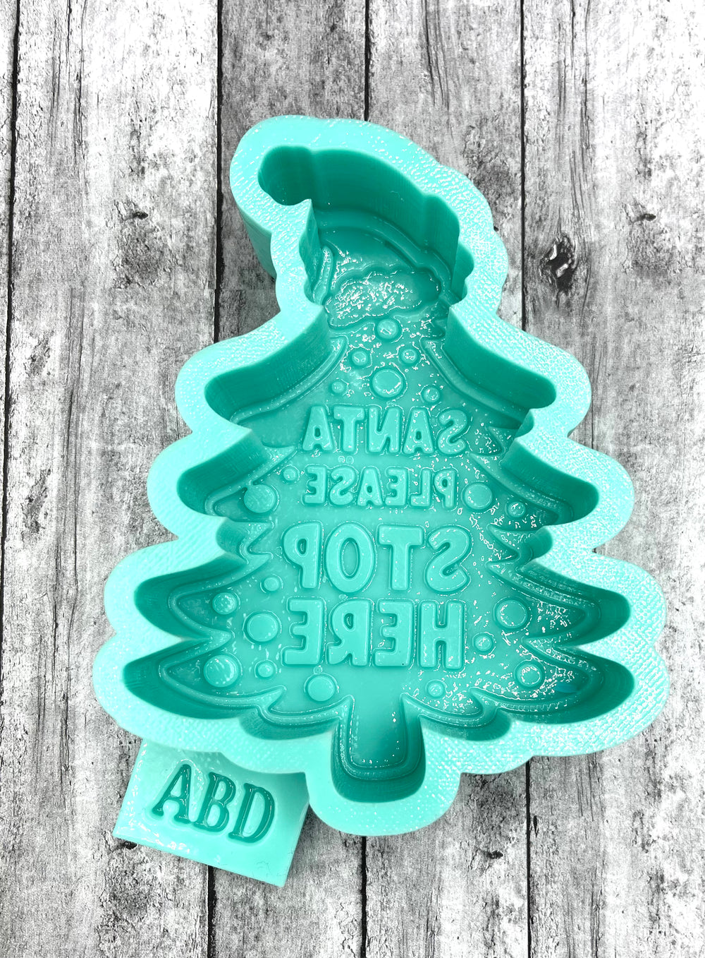 Santa Stop hHere Tree Freshie Silicone Mold