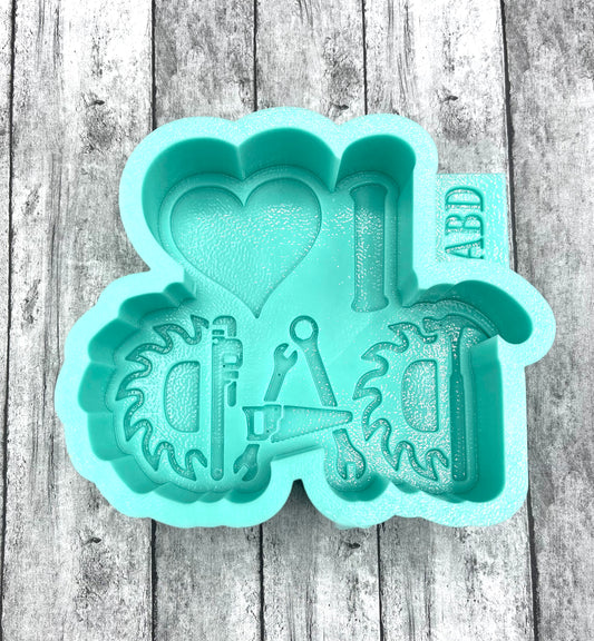 I Love Dad Freshie Silicone Mold