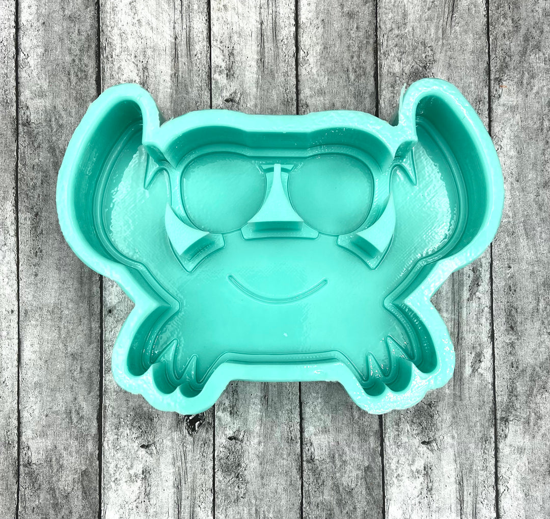 Crab with Sunglasses Silicone Mold