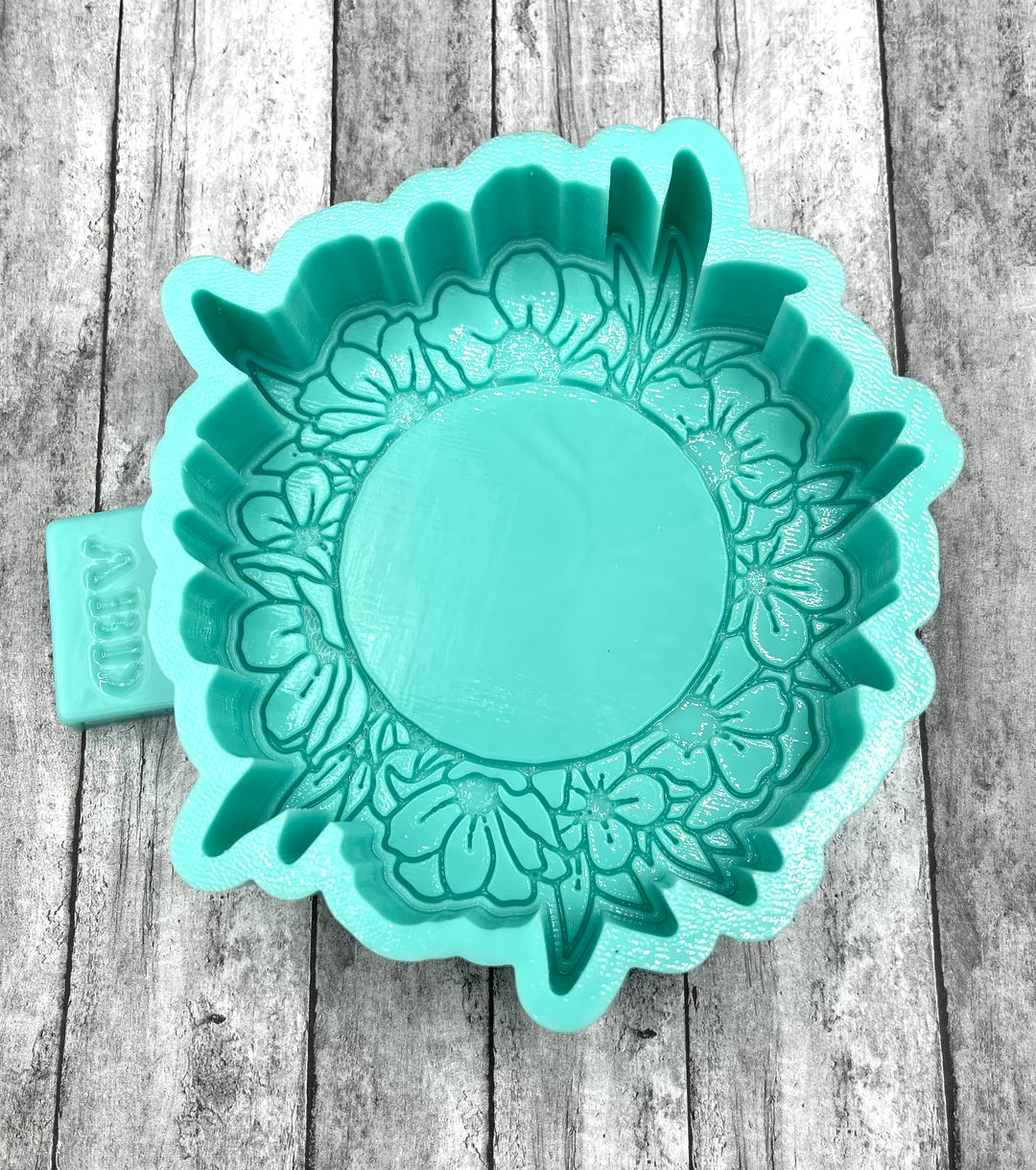 Cardstock Floral Border Circle 2.5” Freshie Silicone Mold