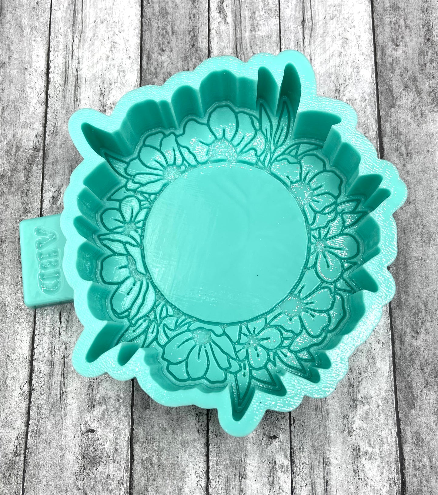 Cardstock Floral Border Circle 2.5” Freshie Silicone Mold