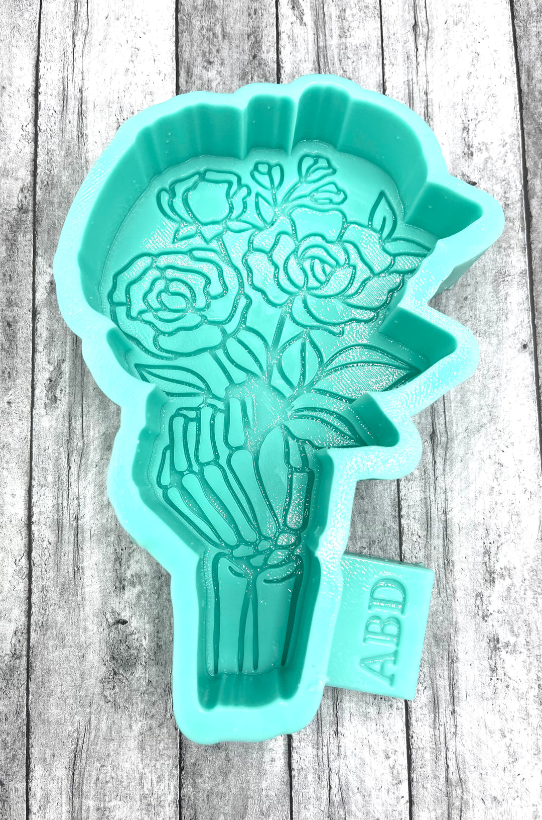 Skeleton Hand & Bouquet of Flower Freshie Silicone Mold