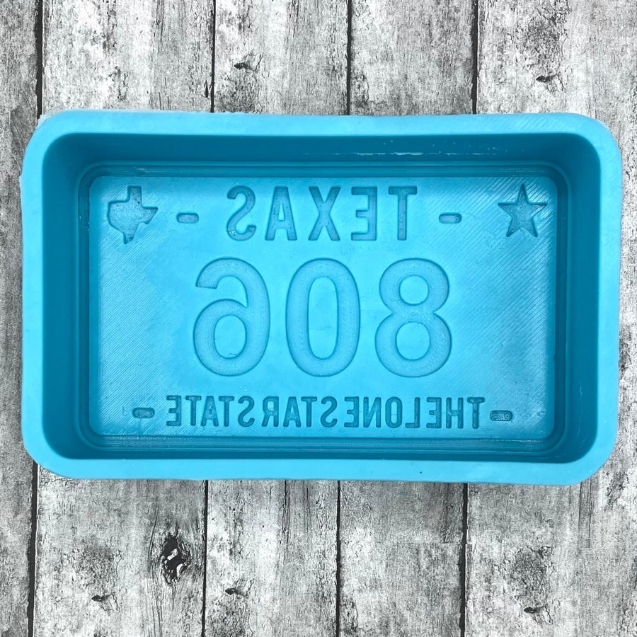 806 Area Code Texas Plate Silicone Mold