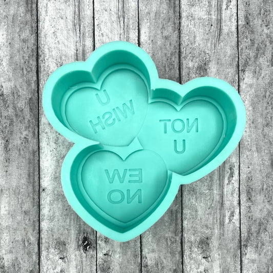 Conversation Heart Triple Silicone Mold