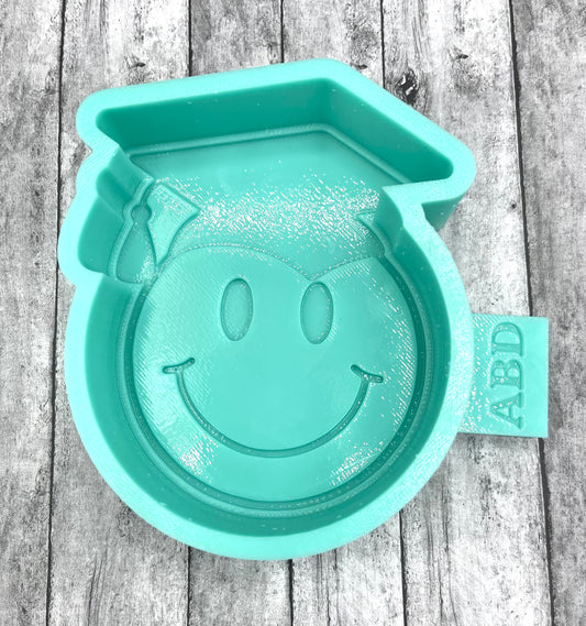 Graduation Smiley Face Freshie Silicone Mold