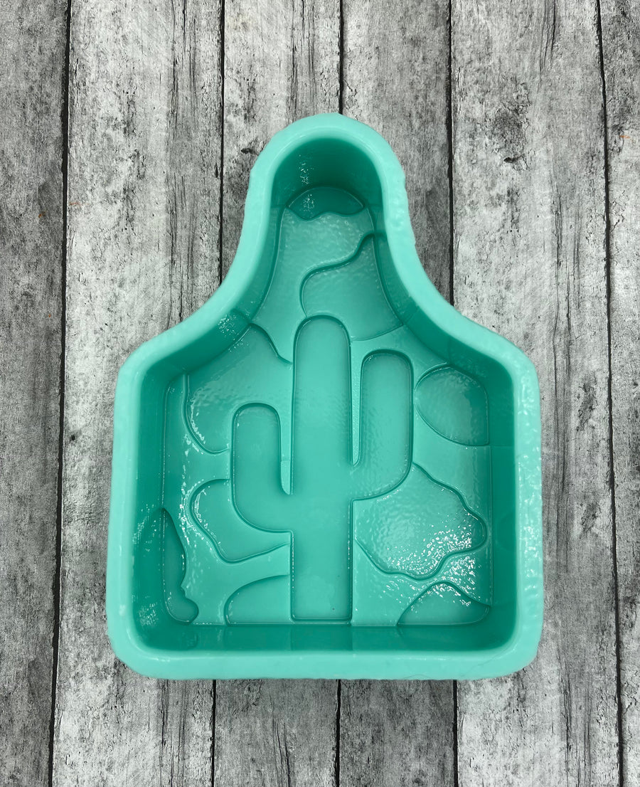 Cactus Cow Tag with Cow Spots