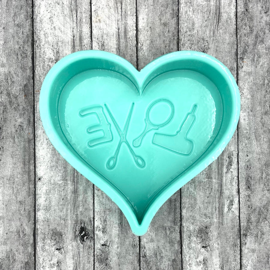 Hairdresser Heart Silicone Mold