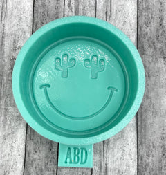 Smiley Face with Cactus Eyes Freshie Silicone Mold