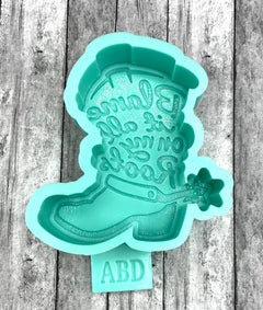 Blame it All on my Roots Boots Freshie Silicone Mold