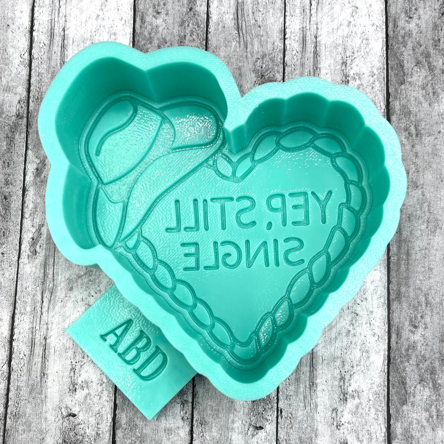 Yep Still Single Heart Freshie Silicone Mold