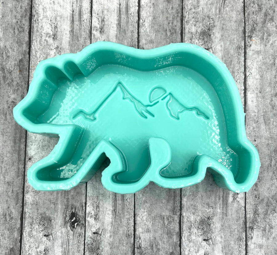 Bear with scene Silicone Molds