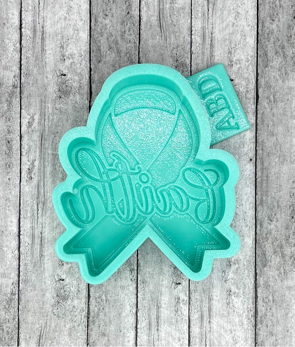 Faith Awareness Ribbon Freshie Silicone Mold