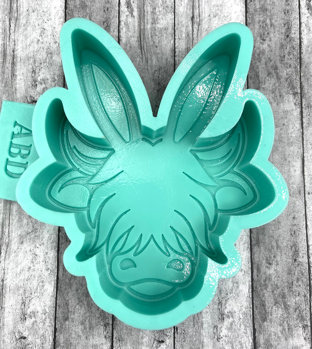 Highland Cow with Rabbit Ears Freshie Silicone Mold
