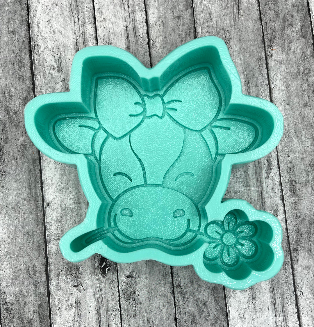 Cow with Flower Silicone Mold