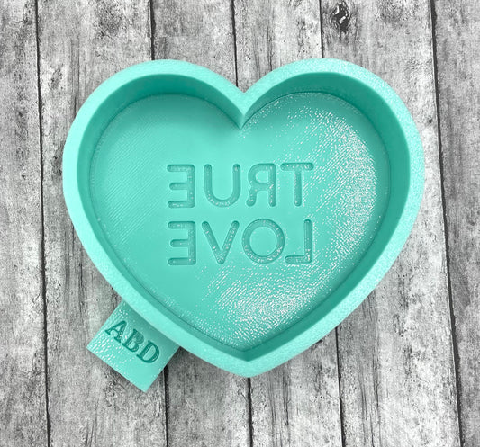 True Love Conversation Heart Freshie Silicone Mold