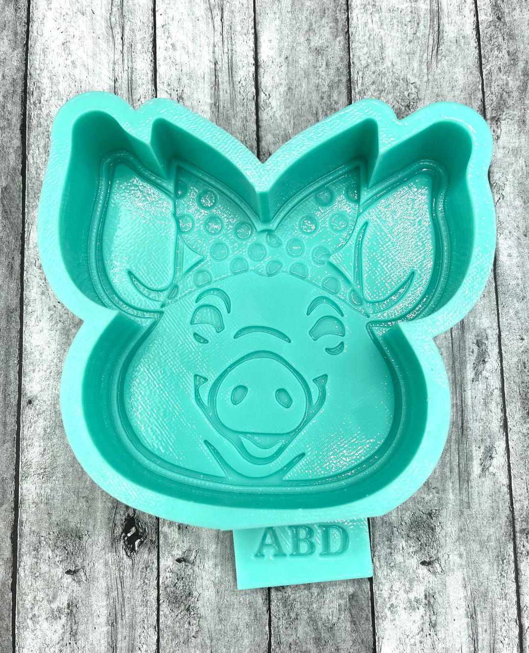 Pig with Bandana Silicone Mold